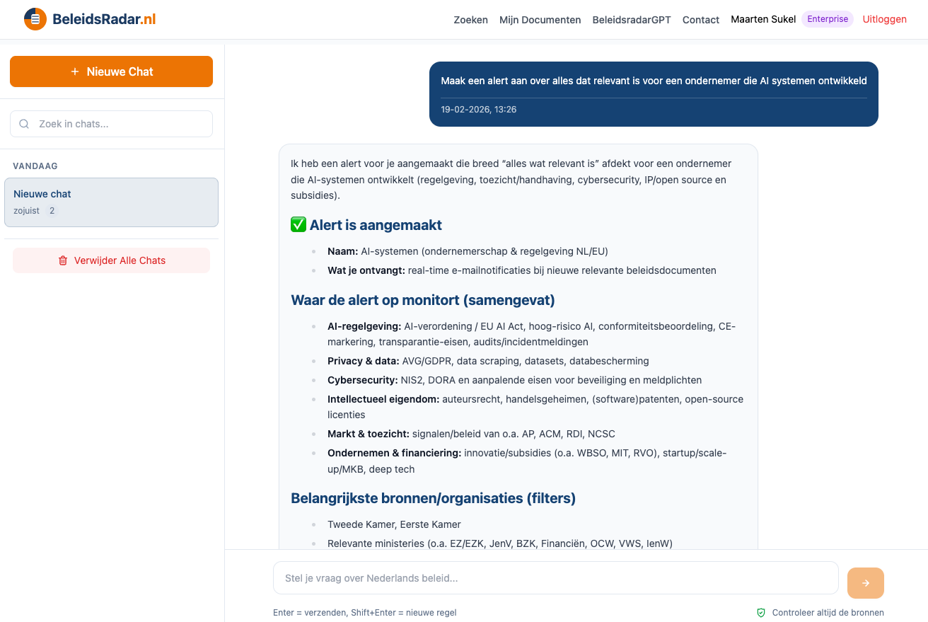 Alert aangemaakt via BeleidsradarGPT