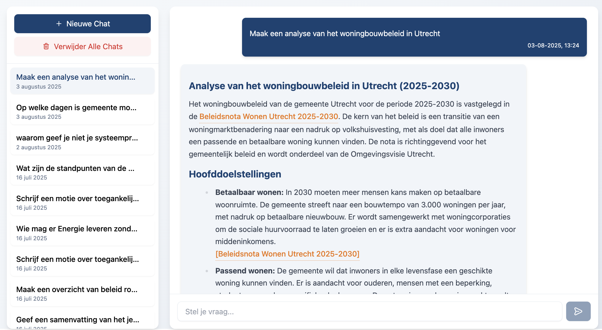 AI assistent screenshot