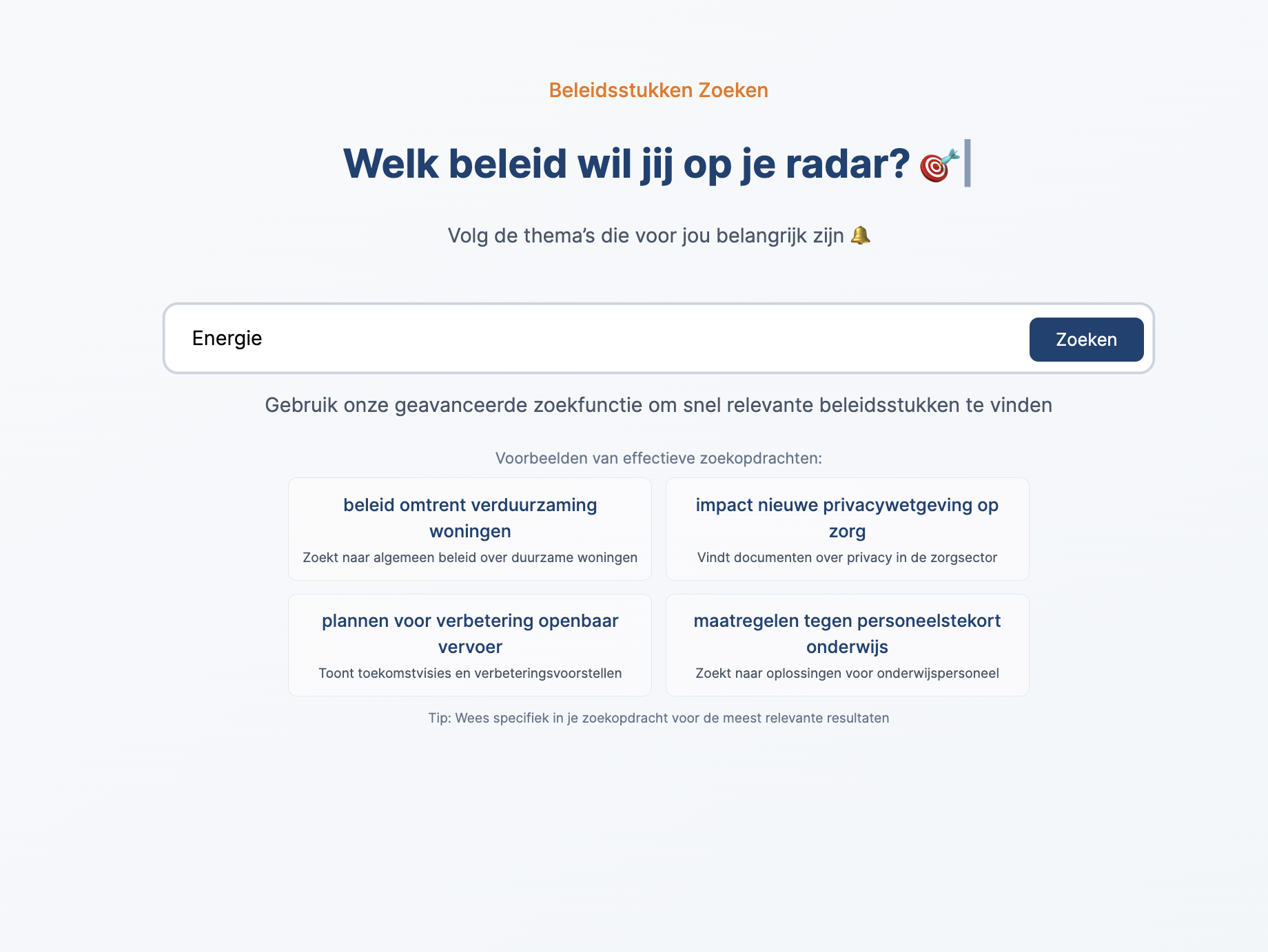 Beleidsradar Premium